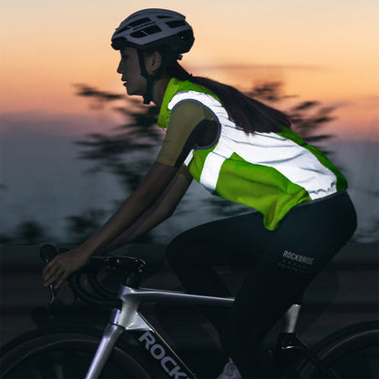 ROCKBROS 反射ベスト 軽量ジレ メッシュ 蛍光 15320002