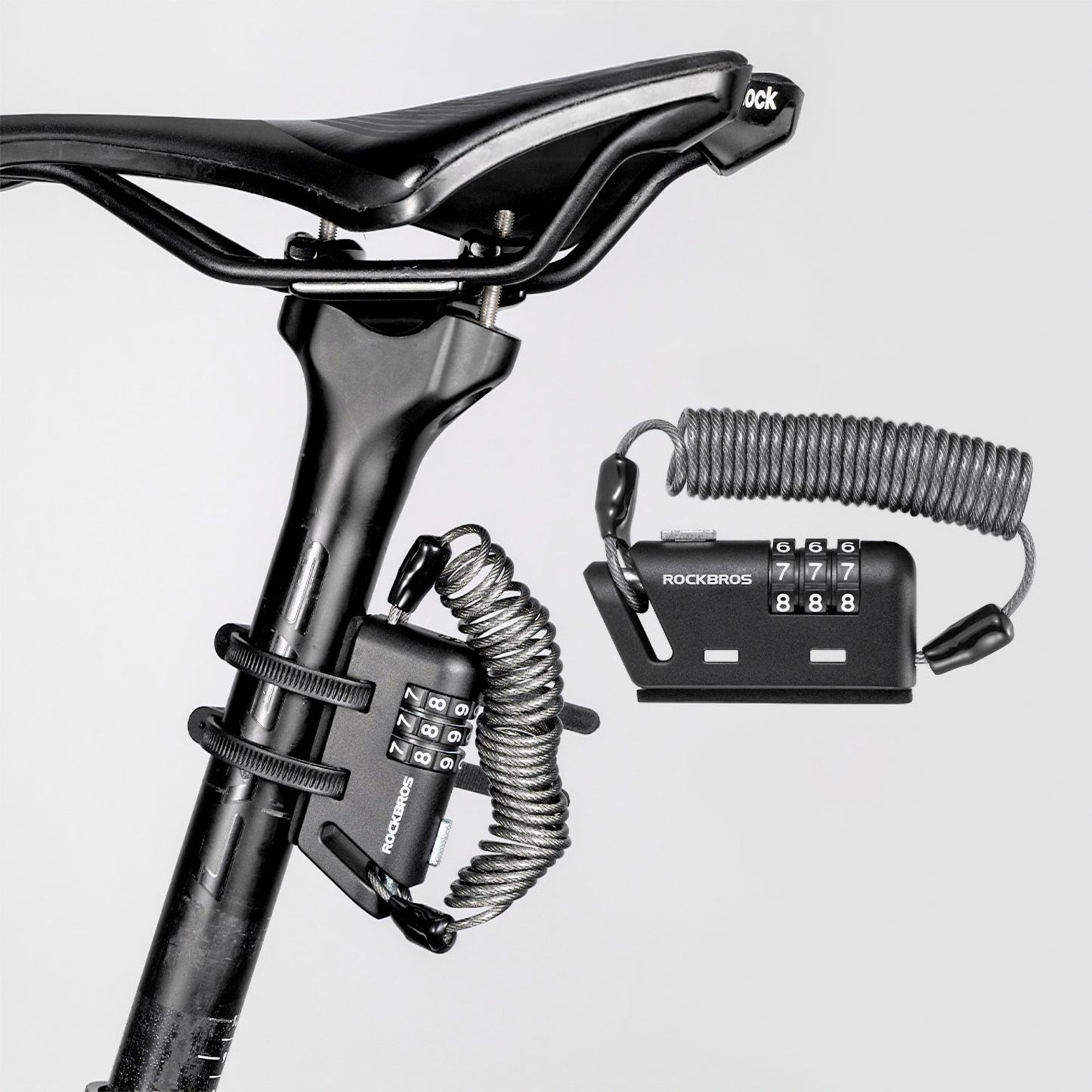 ROCKBROS 自転車用 ケーブルロック 3桁式 32020002001