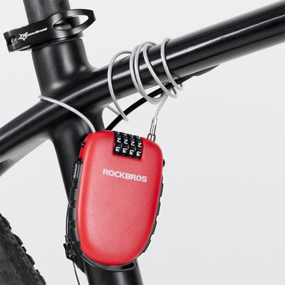 ROCKBROS 自転車用ケーブルロック 4桁式 32420981001