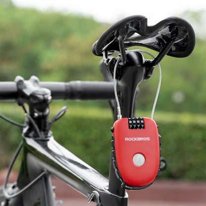 ROCKBROS 自転車用ケーブルロック 4桁式 32420981001