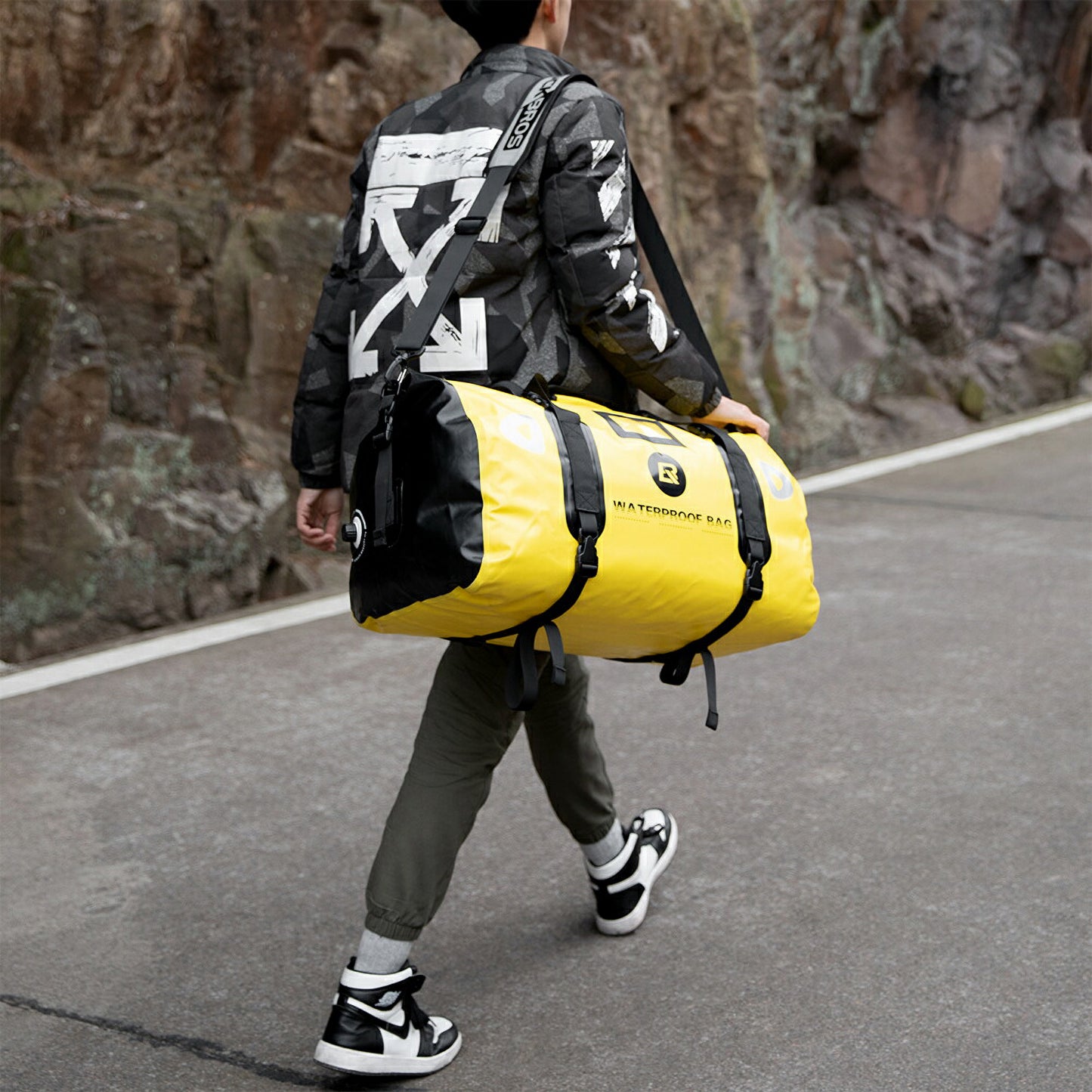 ROCKBROS バイク用 防水 シートバッグ 55L ロールトップ式  AS-005