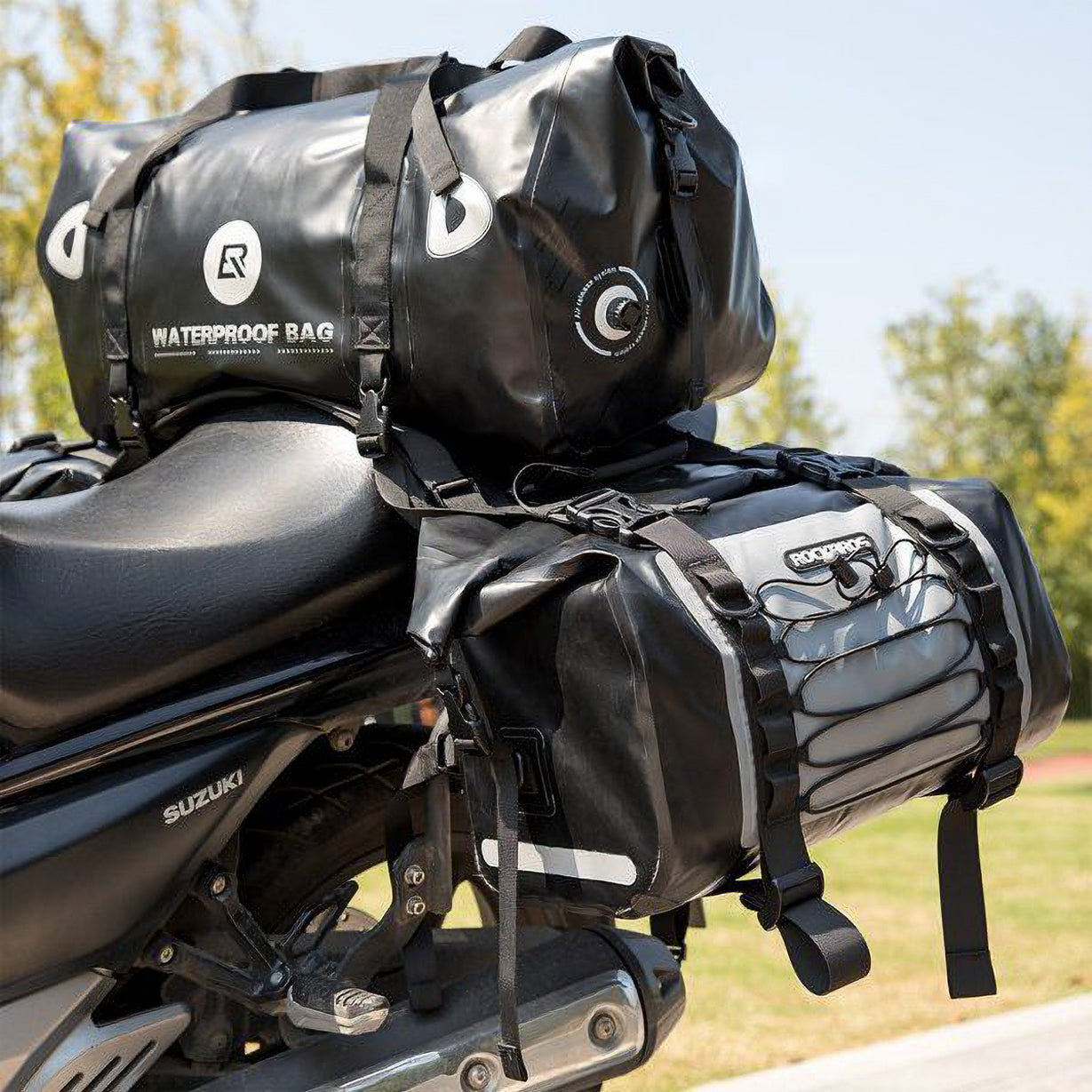 ROCKBROS バイク用 防水 パニアバッグ 31L×2個セット 大容量 AS-010