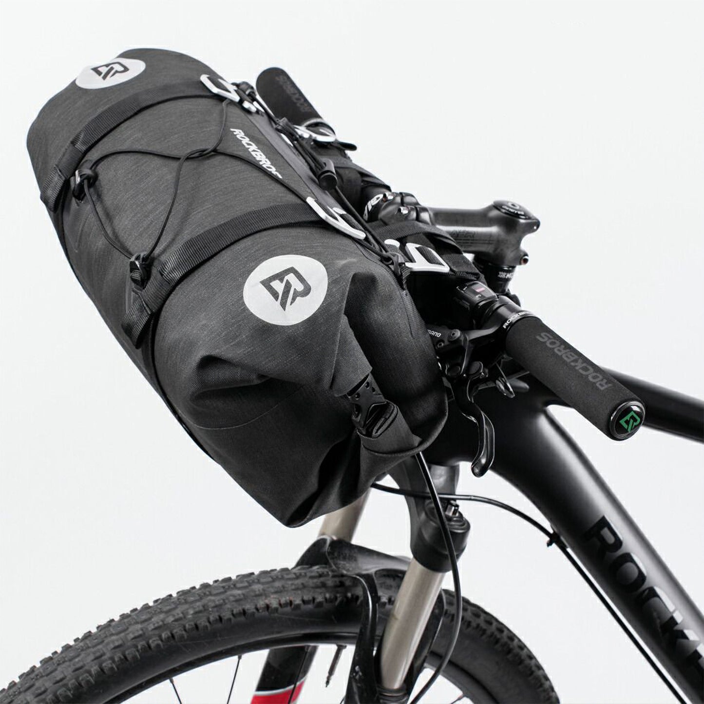 ROCKBROS フロントバッグ 防水 ハンドルバーバッグ 14-15L 大容量 バイクパッキング 自転車 AS-015