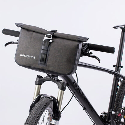 ROCKBROS フロントバッグ 防水 ハンドルバーバッグ 5-6L ロールトップ 自転車 バイクパッキング AS-016