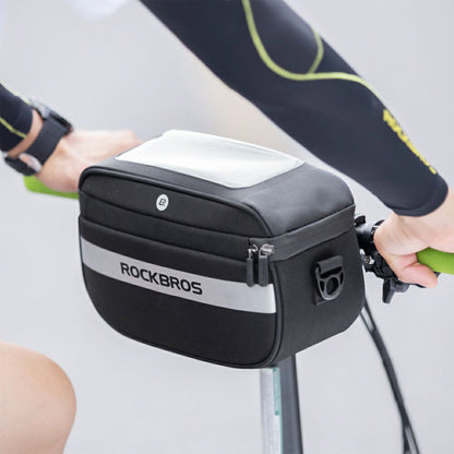 ROCKBROS フロントバッグ スマホケース一体型 2WAY 自転車 ハンドルバーバッグ 4.5L タッチ対応 B27