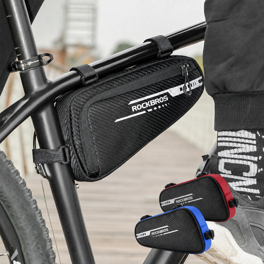 ROCKBROS フレームバッグ トップチューブバッグ 自転車 トライアングル 1.2L 撥水 B75 30180075