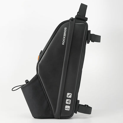ROCKBROS ミニベロ キックボード マルチバッグ 大容量 3L ドリンクホルダー付 撥水 トップチューブバッグ B83