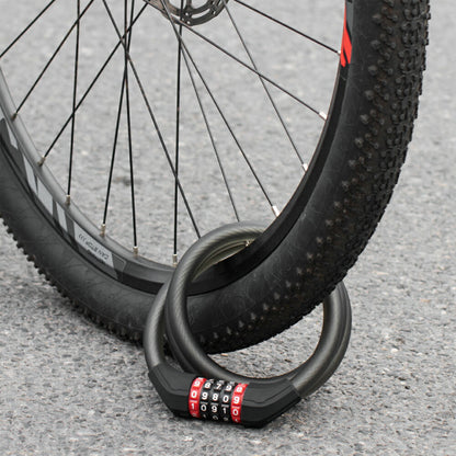 ROCKBROS 自転車 ワイヤーロック ダイヤル 5桁式 RKS507