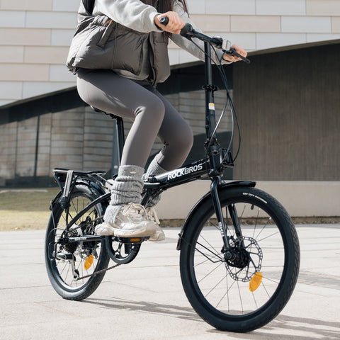 ROCKBROS 折りたたみ自転車 20inch メカニカルディスクブレーキ搭載 7speed SKN-20E