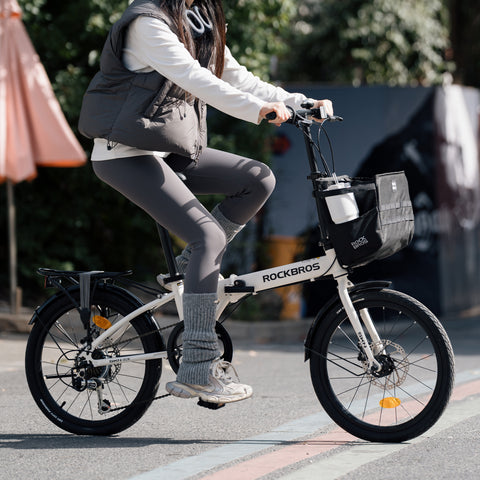 ROCKBROS 折りたたみ自転車 20inch メカニカルディスクブレーキ搭載 7speed SKN-20E