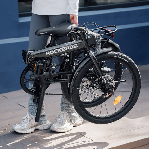 ROCKBROS 折りたたみ自転車 20inch メカニカルディスクブレーキ搭載 7speed SKN-20E