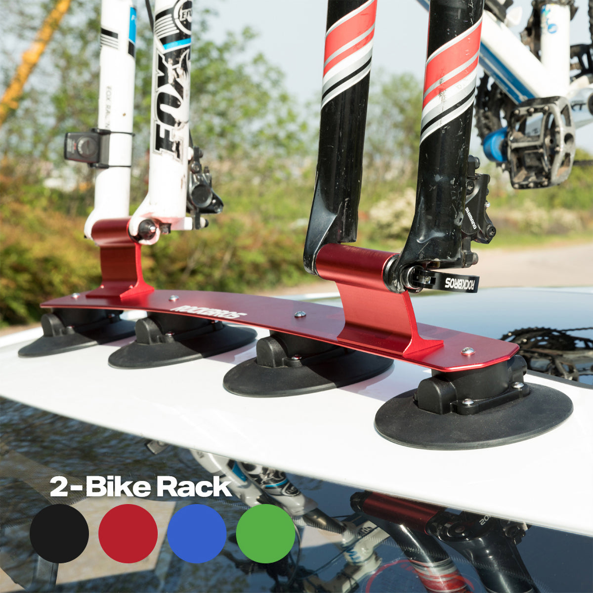 ROCKBROS サイクルキャリア 吸盤式 ルーフ 2台積み アルミ合金 自転車 XP1002