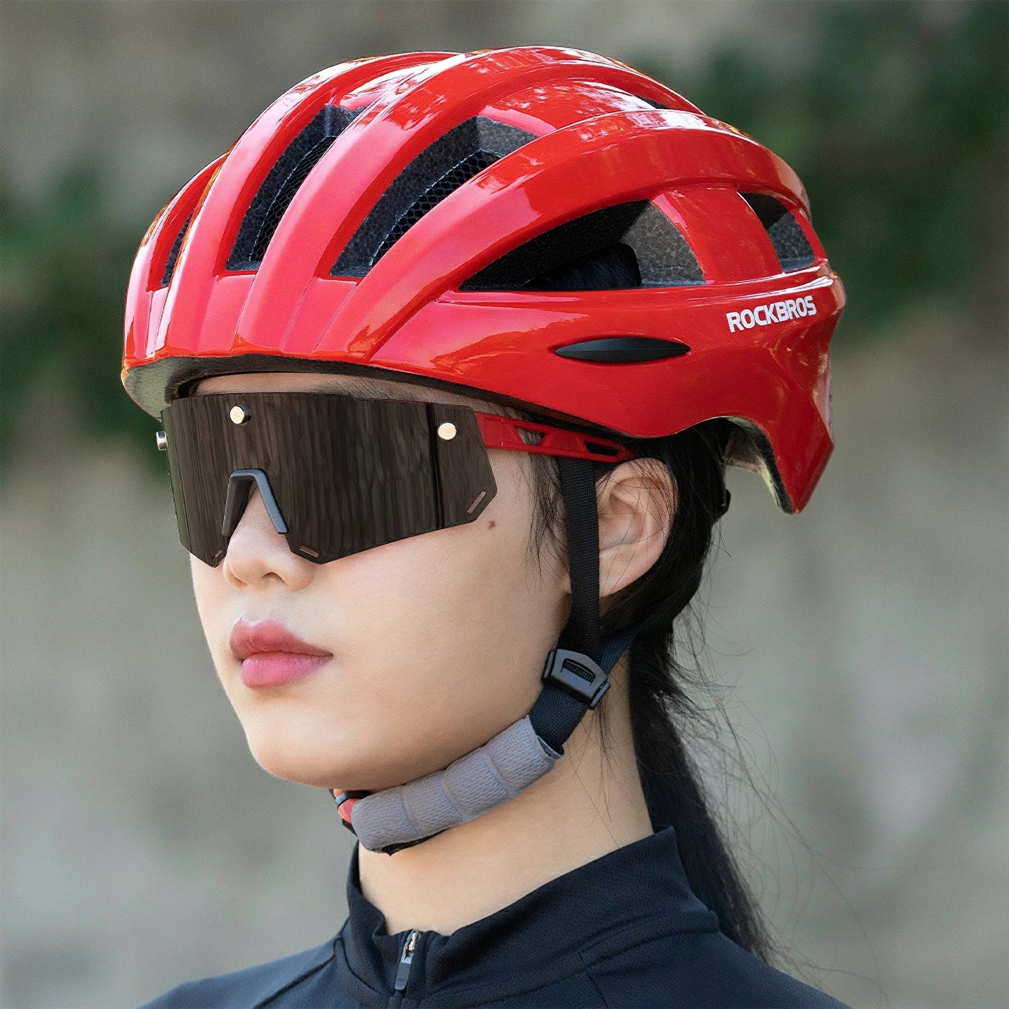 ROCKBROS 自転車用 ヘルメット テールライト付き ZK-013
