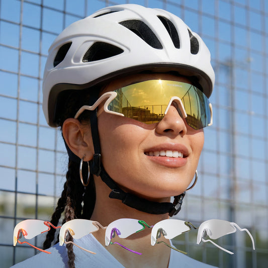 ROCKBROS 調光サングラス スポーツ 自転車 UV400 超軽量24g フレームレス 14120017