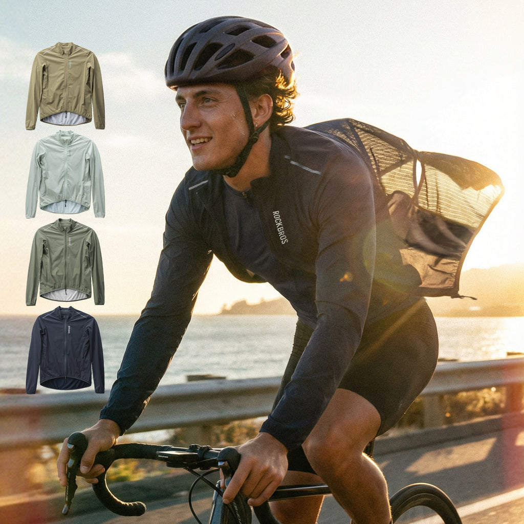 ROCKBROS 春夏 ウィンドブレーカー 超軽量 防風 UPF50+ 自転車 登山 アウトドア 15100045