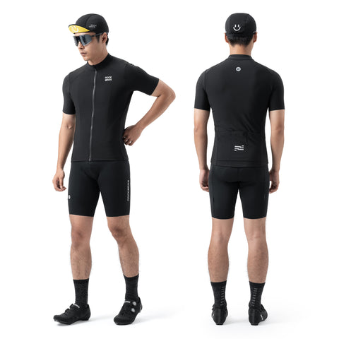 ROCKBROS サイクルジャージ 半袖 メンズ 春夏 2WAY レイヤード 背面3ポケット M〜4XL 15220035