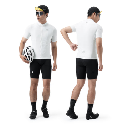 ROCKBROS サイクルジャージ 半袖 メンズ 春夏 2WAY レイヤード 背面3ポケット M〜4XL 15220035