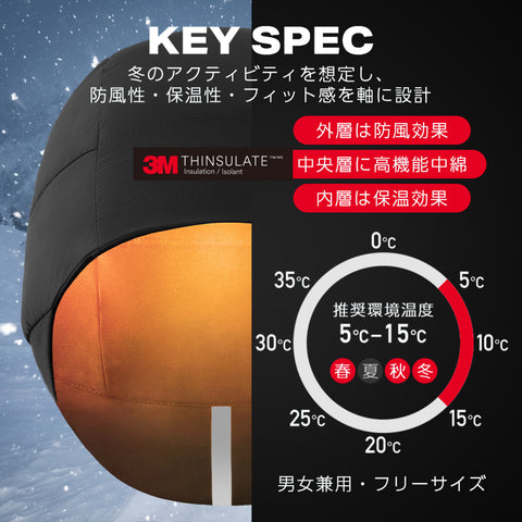 ROCKBROS 秋冬 インナーキャップ 18250006001