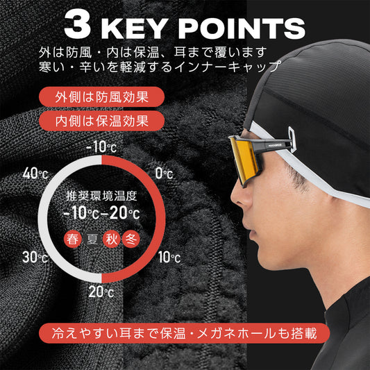ROCKBROS 秋冬向け インナーキャップ 18250007001