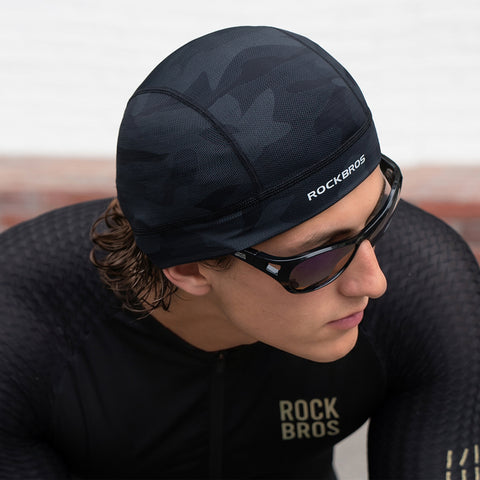 ROCKBROS ヘルメット インナーキャップ 迷彩 全面メッシュ 接触冷感 UPF50+ 19g 自転車 18260002