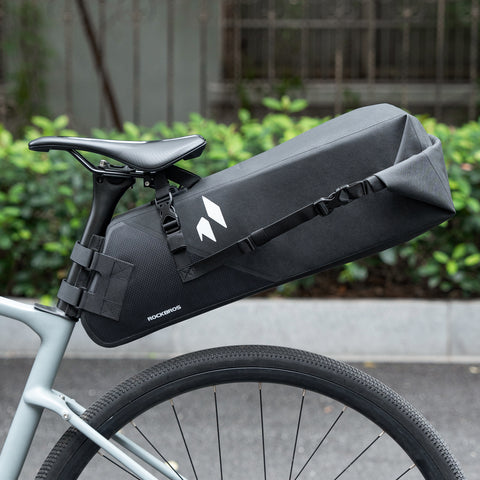 ROCKBROS 防水 サドルバッグ 大容量 13L ロールトップ バイクパッキング 30130095001