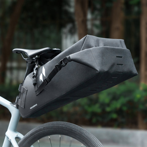 ROCKBROS 防水 サドルバッグ 大容量 13L ロールトップ バイクパッキング 30130095001