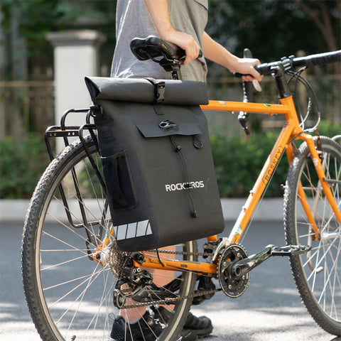 ROCKBROS 自転車 2WAY 防水 パニアバッグ リュックにも 18L 30140100001