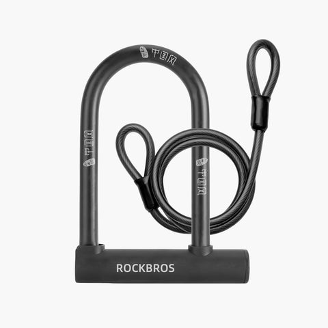 ROCKBROS U字ロック 自転車 鍵式 軽量365g コンパクト マウント付き 盗難防止 32410607