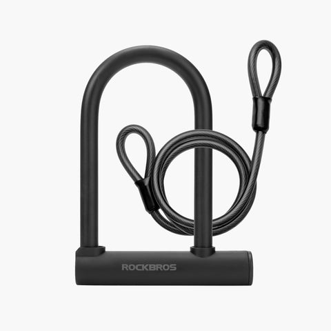 ROCKBROS U字ロック 自転車 鍵式 軽量365g コンパクト マウント付き 盗難防止 32410607