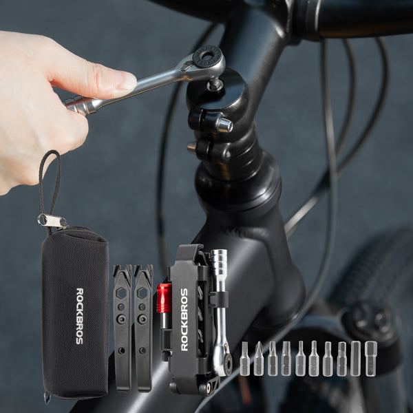 ROCKBROS 携帯 マルチツール 14in1 タイヤレバー付き ミニラチェット工具 430038001
