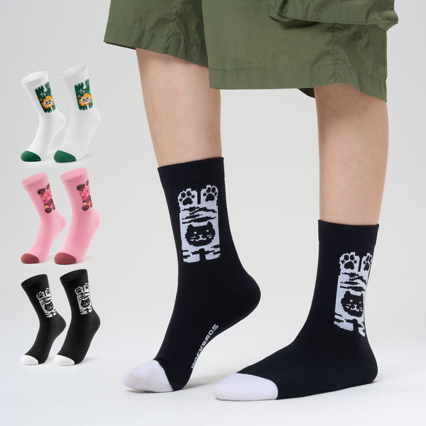 ROCKBROS キッズ コンプレッション ソックス 子供 靴下 クルー丈 吸汗速乾 17-23cm 490058