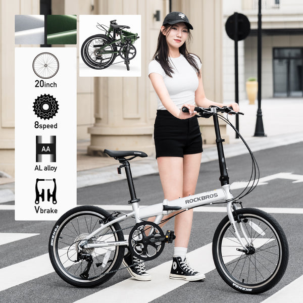 ROCKBROS 20インチ 8speed アルミフレーム 折りたたみ自転車 MBS-20E